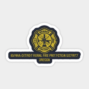 Idanha-Detroit Rural Fire 1960 Sticker